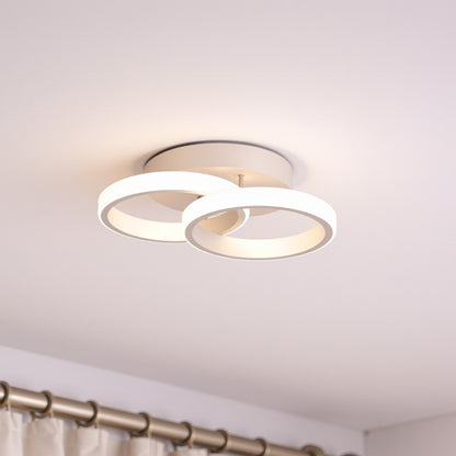 LED Chandelier VERTEX CIRCULA 21W, 2 Circles, Metal Frames, Cold/Warm/Neutral light, White LED Chandeliers Default Title Alessandro Design