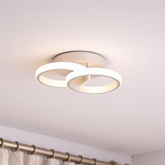 LED Chandelier VERTEX CIRCULA 21W, 2 Circles, Metal Frames, Cold/Warm/Neutral light, White LED Chandeliers Default Title Alessandro Design