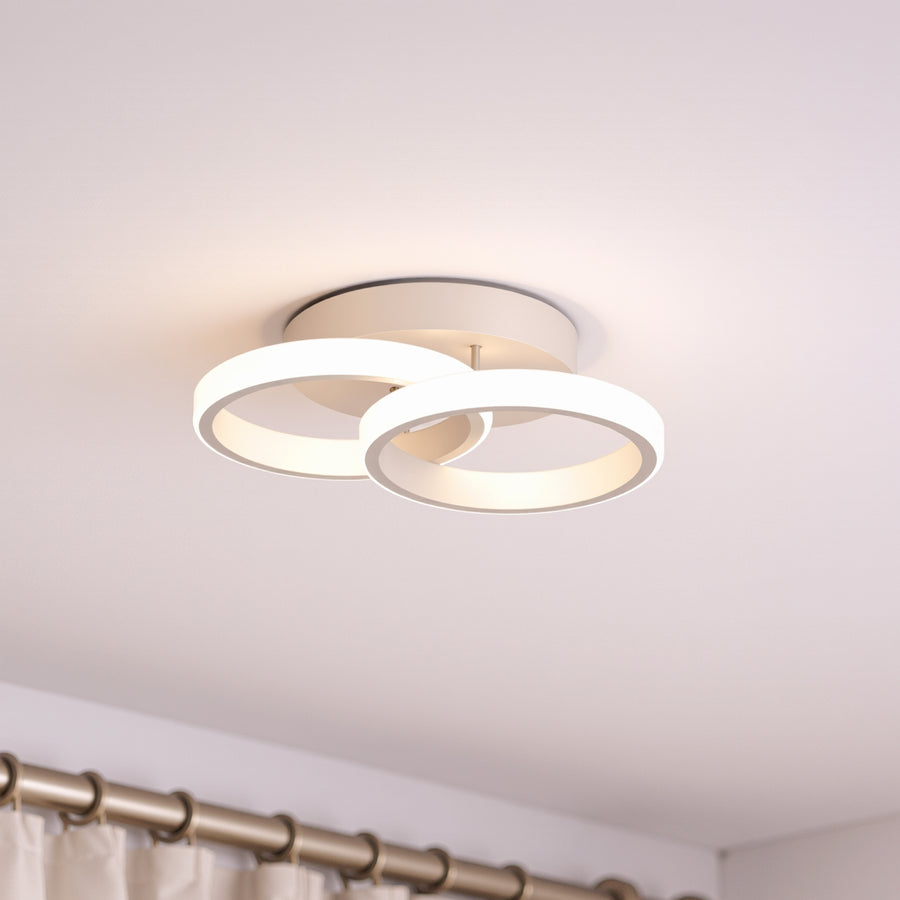 LED Chandelier VERTEX CIRCULA 21W, 2 Circles, Metal Frames, Cold/Warm/Neutral light, White LED Chandeliers Default Title Alessandro Design