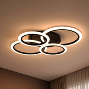LED Chandelier with Remote Control BETTY 43W, 4 Circles, Cold/Warm/Neutral Light, Dimmable, Black LED Chandeliers with Remote Control Default Title Alessandro Design