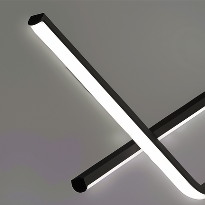 Suspended LED chandelier with remote control ZIGZAG 27W, Cold/Warm/Neutral light, Dimmable, Black, Height Adjustable LED Chandeliers with Remote Control Default Title Alessandro Design