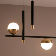Suspended LED chandelier with remote control DAMARA 44W, Cold/Warm/Neutral light, Dimmable, Black, Height Adjustable LED Chandeliers with Remote Control Default Title Alessandro Design