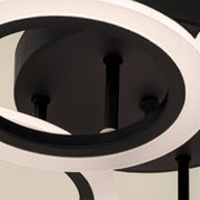 LED Chandelier with Remote Control BETTY 43W, 4 Circles, Cold/Warm/Neutral Light, Dimmable, Black LED Chandeliers with Remote Control Default Title Alessandro Design