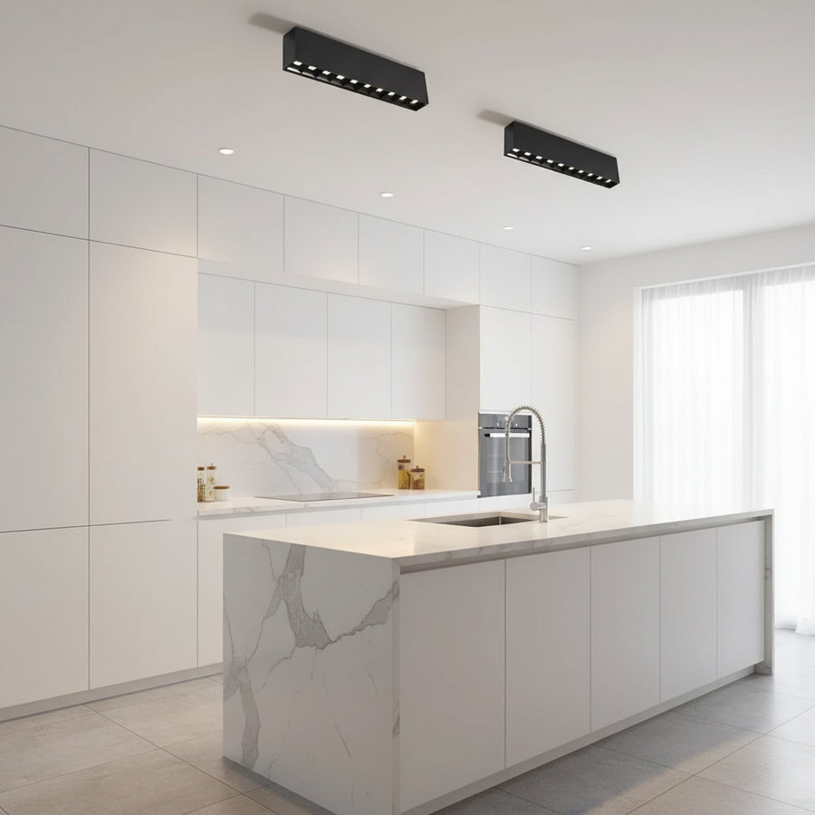 Proiector LED Liniar Aplicat Grilă 15W, Lumina Neutra 4000K, 10 surse, 27 x 3.5 x 6.5 cm Plafoniere LED Default Title Alessandro Design