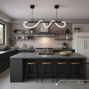 DIVINO LED Chandelier with Flexible Silicone Tube - 24W, Adjustable Light, Matt Black Modern Chandeliers Default Title Alessandro Design