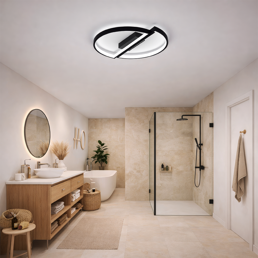 LED chandelier with remote control VECTOR ARCUS 52W, 2 Elements, Cold/Warm/Neutral light, Dimmable, Black LED chandeliers with remote control Default Title Alessandro Design