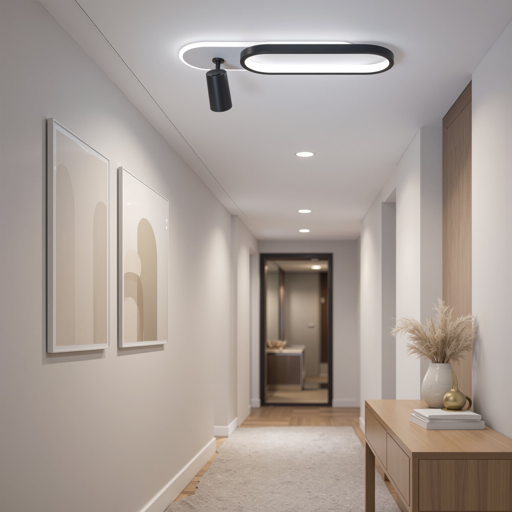 LED Chandelier with Adjustable Projector FISSO Camilla 49W, light 3000/4000/6000k, Black LED Chandeliers Default Title Alessandro Design