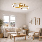 LED Chandelier with Remote Control RINOVA 66W, 2 Circles, Cold/Warm/Neutral Light, Dimmable, Shiny Gold LED Chandeliers with Remote Control Default Title Alessandro Design