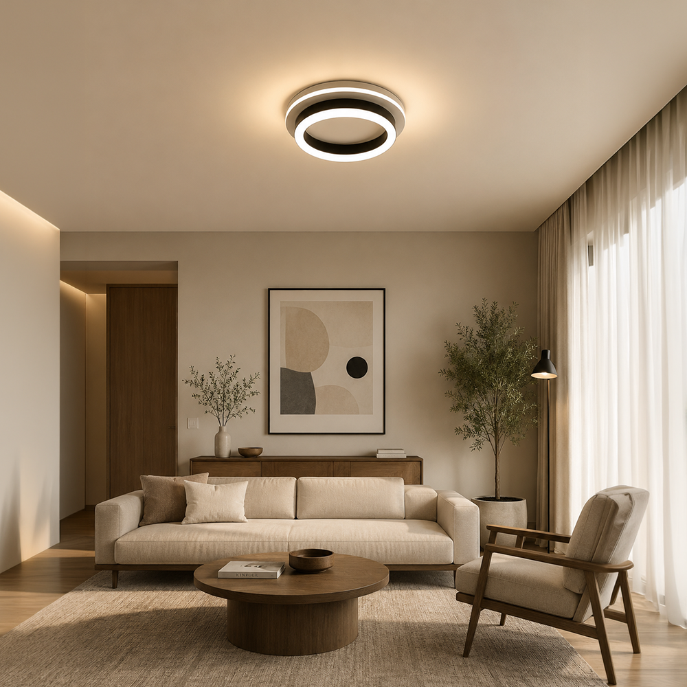 MODERN LED Chandelier 25W, Diameter 20cm, Round, Cold/Warm/Neutral light, Black LED Chandeliers Default Title Alessandro Design