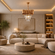 Crystal Chandelier VERSAILLES Petito 3xE14, Diameter 30cm, Gold, Adjustable Height, Metal and Crystal Crystal Chandeliers Default Title Alessandro Design