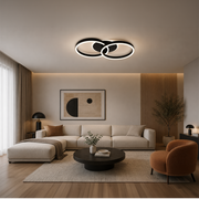 LED Chandelier with remote control RIGA LILITH 34W, 2 Circles, Cold/Warm/Neutral light, Dimmable, Black LED Chandeliers with Remote Control Default Title Alessandro Design