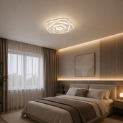 LED Chandelier with Remote Control PENTAGON 59W, 40cm, Cold/Warm/Neutral Light 3000K/4000K/6000K, White, Metal and Acrylic LED Chandeliers with Remote Control Default Title Alessandro Design