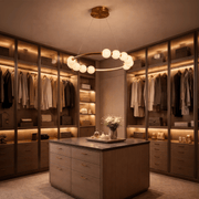 LED Pendant Light Acrylic Nova 57W with Remote Control, Dimmable, 3000K/4000K/6000K, Gold, Metal and Acrylic LED Chandeliers with Remote Control Default Title Alessandro Design