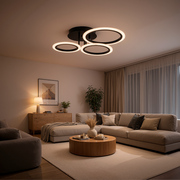 LED Chandelier with remote control BETTY 40W, 3 Circles, Cold/Warm/Neutral light, Dimmable, Black LED Chandeliers with Remote Control Default Title Alessandro Design