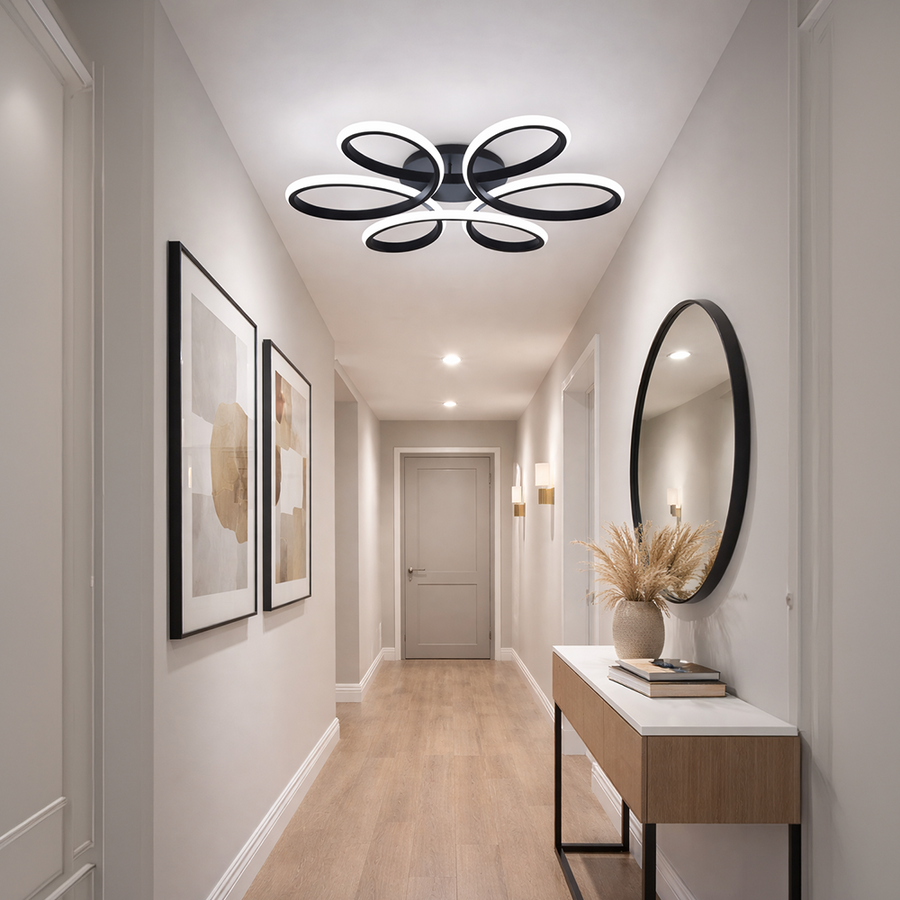 LED chandelier with remote control HELIX 63W, Cold/Warm/Neutral light, Dimmable, Black LED chandeliers with remote control Default Title Alessandro Design