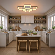 LED chandelier with remote control ELLA 119W, 6 Squares, Cold/Warm/Neutral light, Dimmable, White LED chandelier with remote control Default Title Alessandro Design