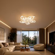 LED chandelier with remote control GLORIOSA 95W, 5 Petals, Cold/Warm/Neutral light, Dimmable, White LED chandelier with remote control Default Title Alessandro Design