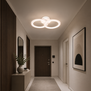 LED chandelier with remote control BETTY 27W, 2 Circles, Cold/Warm/Neutral light, Dimmable, White LED chandelier with remote control Default Title Alessandro Design