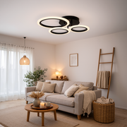 LED Chandelier with remote control BETTY 40W, 3 Circles, Cold/Warm/Neutral light, Dimmable, Black LED Chandeliers with Remote Control Default Title Alessandro Design