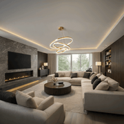 Suspended LED chandelier with remote control ELIZABETH, 85W, 3 Circles, Cold/Warm/Neutral light, Dimmable, Shiny Gold, Height Adjustable LED Chandeliers with Remote Control Default Title Alessandro Design