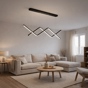 Suspended LED chandelier with remote control ZIGZAG 27W, Cold/Warm/Neutral light, Dimmable, Black, Height Adjustable LED Chandeliers with Remote Control Default Title Alessandro Design