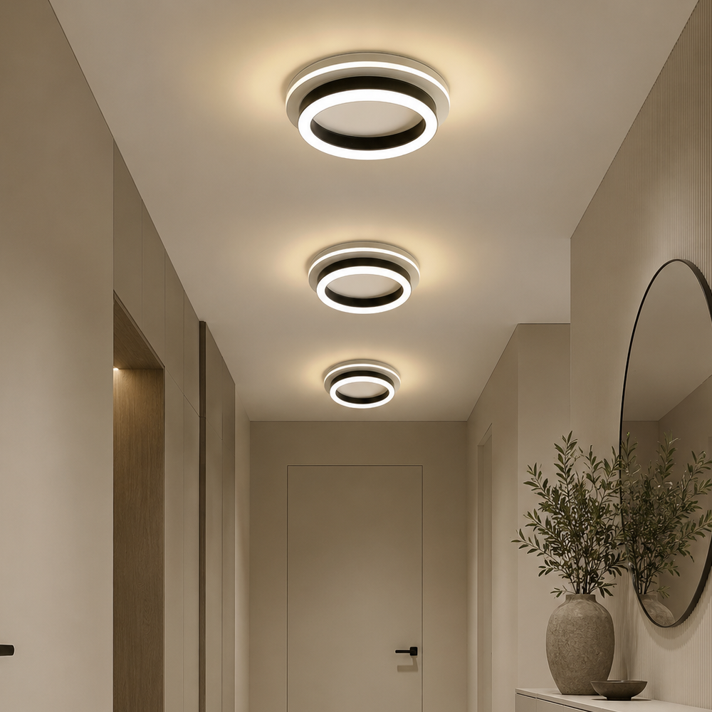 MODERN LED Chandelier 25W, Diameter 20cm, Round, Cold/Warm/Neutral light, Black LED Chandeliers Default Title Alessandro Design