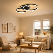 LED Chandelier with remote control RINOVA 66W, 2 Circles, Cold/Warm/Neutral light, Dimmable, Black LED Chandeliers with Remote Control Default Title Alessandro Design