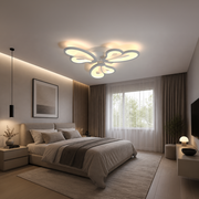 LED chandelier with remote control BLOSSOM 40W, 3 Petals, Cold/Warm/Neutral light, Dimmable, White LED chandelier with remote control Default Title Alessandro Design