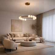 LED Pendant Light Acrylic Nova 57W with Remote Control, Dimmable, 3000K/4000K/6000K, Gold, Metal and Acrylic LED Chandeliers with Remote Control Default Title Alessandro Design