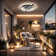 LED chandelier with remote control VECTOR ARCUS 52W, 2 Elements, Cold/Warm/Neutral light, Dimmable, Black LED chandeliers with remote control Default Title Alessandro Design