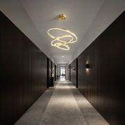 Suspended LED chandelier with remote control ELIZABETH, 85W, 3 Circles, Cold/Warm/Neutral light, Dimmable, Shiny Gold, Height Adjustable LED Chandeliers with Remote Control Default Title Alessandro Design