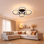 LED Chandelier with Remote Control BETTY 82W, 6 Circles, Cold/Warm/Neutral Light, Dimmable, Black LED Chandeliers with Remote Control Default Title Alessandro Design