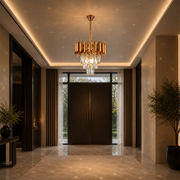 Crystal Chandelier VERSAILLES Petito 3xE14, Diameter 30cm, Gold, Adjustable Height, Metal and Crystal Crystal Chandeliers Default Title Alessandro Design