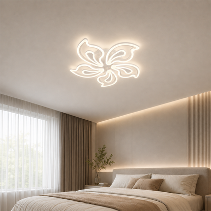 LED chandelier with remote control LILY 86W, 5 Elements, Cold/Warm/Neutral light, Dimmable, White LED chandelier with remote control Default Title Alessandro Design