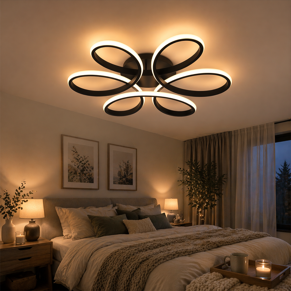 LED chandelier with remote control HELIX 63W, Cold/Warm/Neutral light, Dimmable, Black LED chandeliers with remote control Default Title Alessandro Design