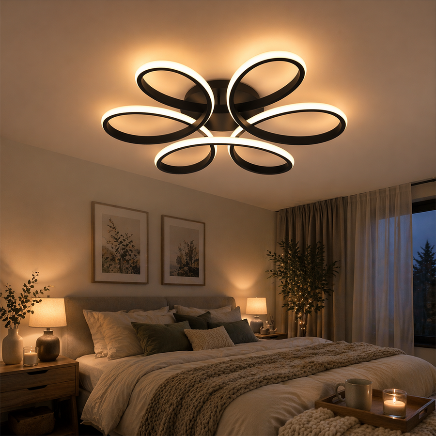 LED chandelier with remote control HELIX 63W, Cold/Warm/Neutral light, Dimmable, Black LED chandeliers with remote control Default Title Alessandro Design