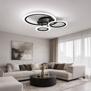 LED Chandelier with remote control BETTY 40W, 3 Circles, Cold/Warm/Neutral light, Dimmable, Black LED Chandeliers with Remote Control Default Title Alessandro Design