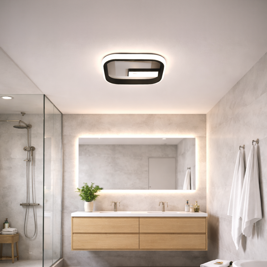 LED Chandelier VICTORIA 19W, Square, Cold/Warm/Neutral light, Black, White LED Chandelier Default Title Alessandro Design