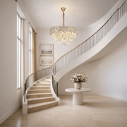 Crystal Chandelier WINDSOR Elegance 8x E14, Diameter 39cm, Shiny Gold, Adjustable Height, Metal and Crystal Crystal Chandeliers Default Title Alessandro Design