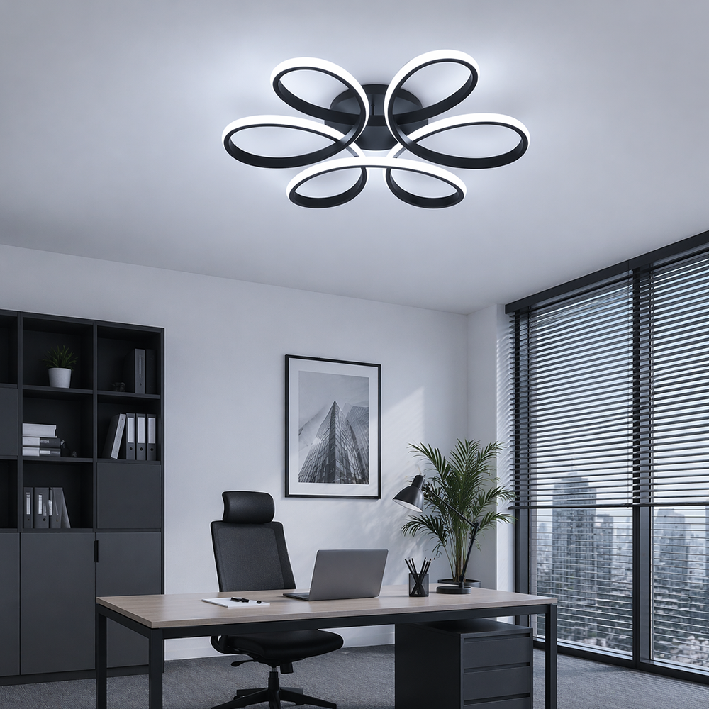 LED chandelier with remote control HELIX 63W, Cold/Warm/Neutral light, Dimmable, Black LED chandeliers with remote control Default Title Alessandro Design
