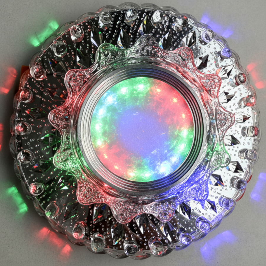 Spot LED ORBITA, 5W, Rotund, Lumina Rece + RGB, Alb, Rasina si Sticla Spot LED Default Title Alessandro Design
