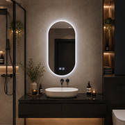 Oval LED mirror, 50x100cm, Velara Touch, Demister System, Dimmable