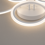 LED chandelier with remote control BETTY 82W, 6 Circles, Cold/Warm/Neutral light, Dimmable, White LED chandelier with remote control Default Title Alessandro Design