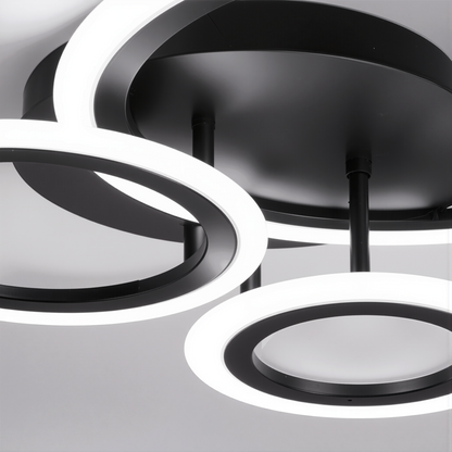LED Chandelier with remote control BETTY 40W, 3 Circles, Cold/Warm/Neutral light, Dimmable, Black LED Chandeliers with Remote Control Default Title Alessandro Design