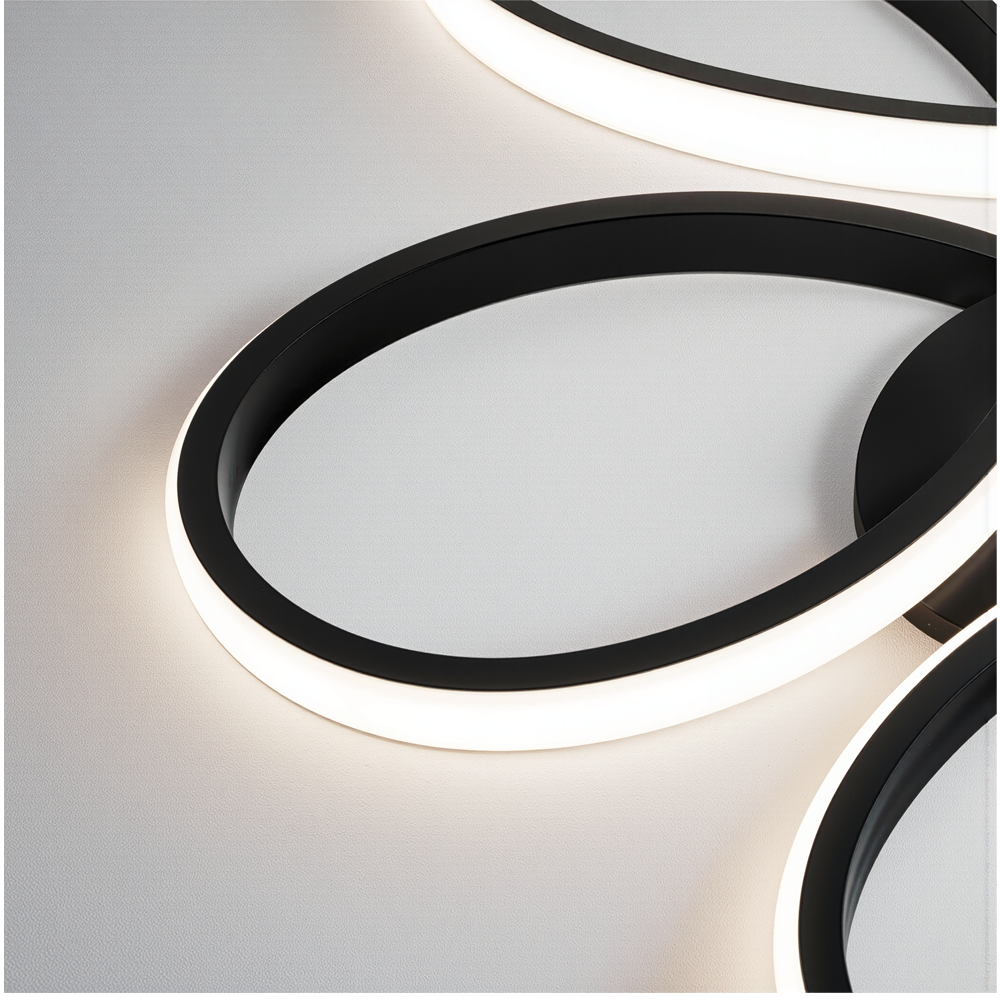 LED chandelier with remote control HELIX 63W, Cold/Warm/Neutral light, Dimmable, Black LED chandeliers with remote control Default Title Alessandro Design