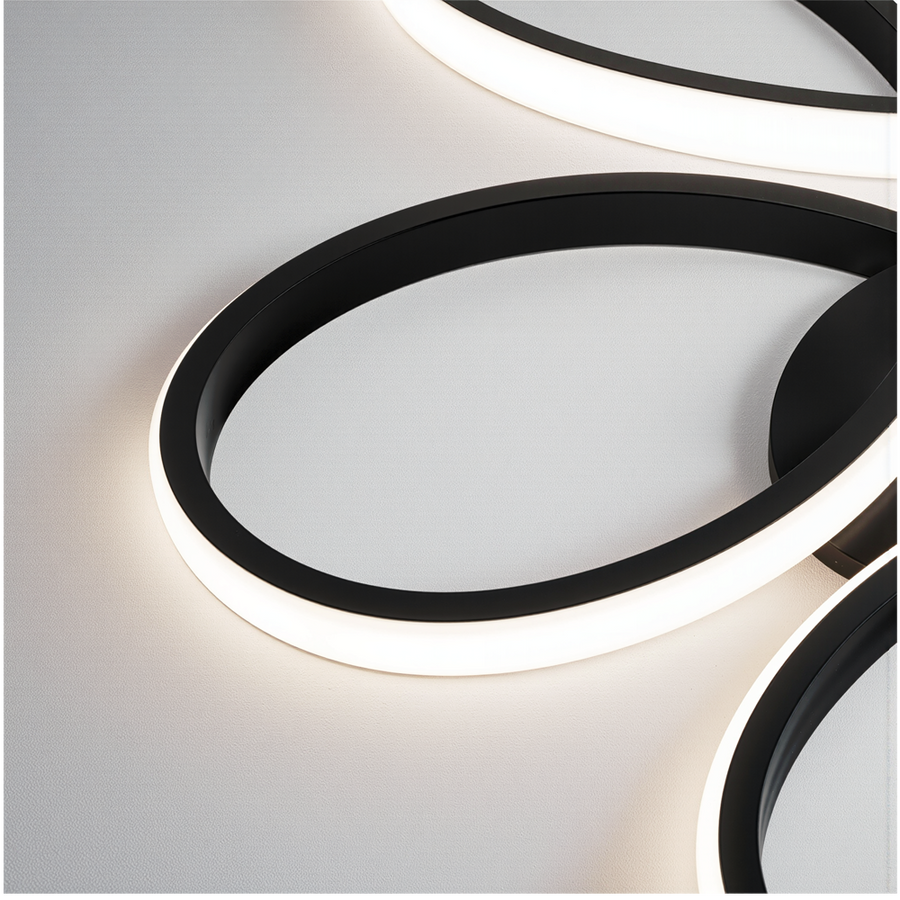 LED chandelier with remote control HELIX 63W, Cold/Warm/Neutral light, Dimmable, Black LED chandeliers with remote control Default Title Alessandro Design