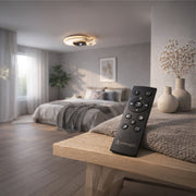 LED chandelier with remote control ALYONA 44W, Moon and Star, Cold/Warm/Neutral light, Dimmable, Black LED chandelier with remote control Default Title Alessandro Design
