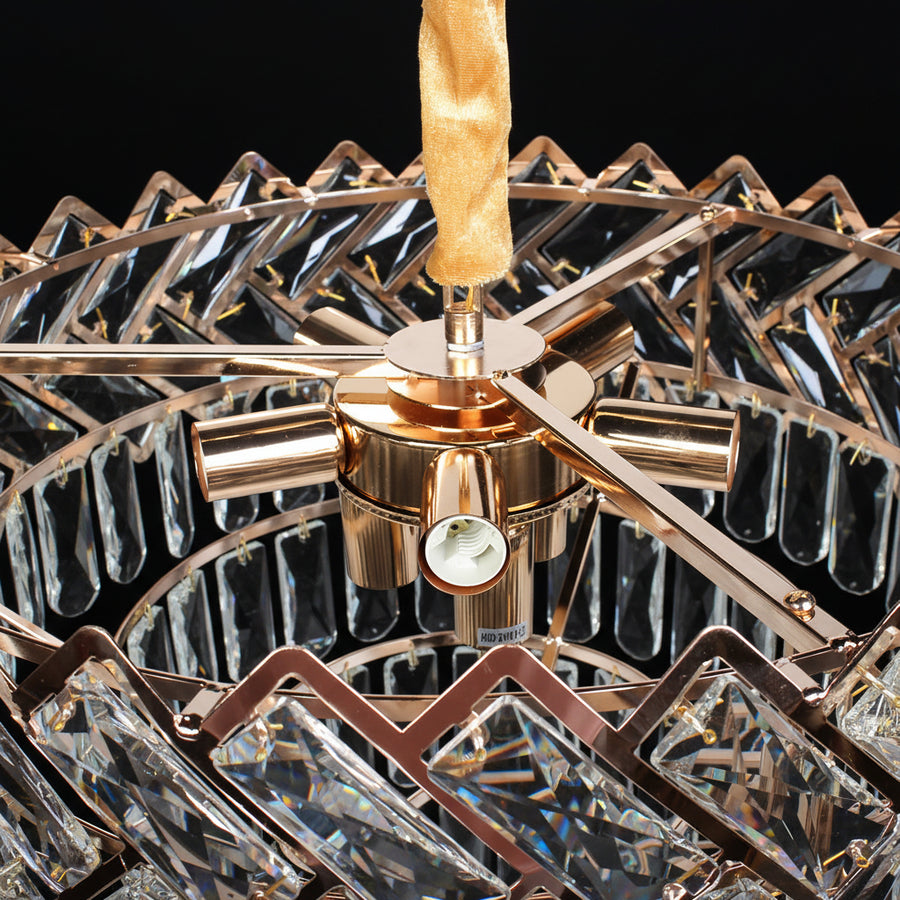 Crystal Chandelier WINDSOR Nobile 5xE14, Diameter 39cm, Shiny Gold, Adjustable Height Crystal Chandeliers Default Title Alessandro Design