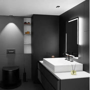 Rectangular LED mirror, 60x80cm, Rayonnement MotionGlow Marcello, Demisting System, Clock & Thermometer, Dimable Mirrors Marcello Default Title Alessandro Design