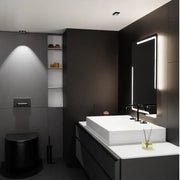 Rectangular LED mirror, 60x80cm, Rayonnement MotionGlow Marcello, Demisting System, Clock & Thermometer, Dimable Mirrors Marcello Default Title Alessandro Design